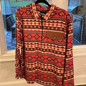 Long sleeve collared half zip up